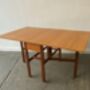 Mid Century 1960s Retro Vintage Large Drop Leaf Table, thumbnail 6 of 8