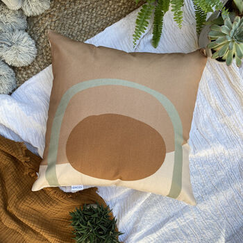 Brown Terracota And Sage Green Cushion, 5 of 5