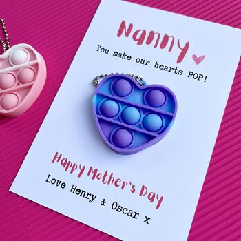 Nanny/Grandma Heart Pop Fidget Toy Mother's Day Card, 4 of 4
