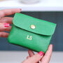 Monogram Personalised Small Leather Pocket Purse, thumbnail 1 of 12