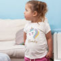 Personalised Glitter Unicorn Tshirt Top For Young Girls, thumbnail 2 of 2