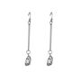 Long Silver Plated Chain Crystal Drop Earrings, thumbnail 1 of 3