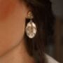 Sterling Silver/18ct Gold Plated Fossil Earrings, thumbnail 2 of 7