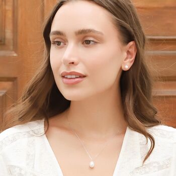 Pearl Stud Earrings Six Mm In Sterling Silver And Gold, 6 of 9
