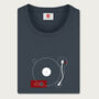 Turn Grey Organic Record Player T Shirt, thumbnail 1 of 7