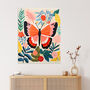 Flutterby Butterfly Matisse Style Multi Wall Art Print, thumbnail 1 of 6