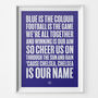 Chelsea 'Blue Is The Colour' Football Song Print, thumbnail 1 of 3