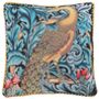 William Morris Forest Peacock Cushion Cover, thumbnail 2 of 5