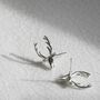 Sterling Silver Stag Stud Earrings, thumbnail 4 of 7