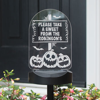 Personalised Pumpkin Patch Solar Light – Outdoor Halloween Decoration, 8 of 8