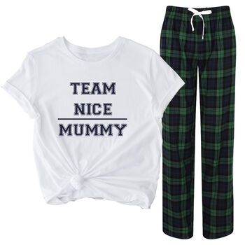 Team Nice Or Naughty Matching Christmas Pyjamas, 3 of 7