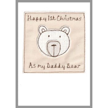 Personalised Polar Bear 1st Christmas Card Girl Or Boy, 4 of 7