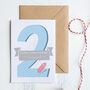Personalised 2nd Cotton Wedding Anniversary Card, thumbnail 2 of 2