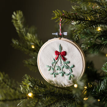 Make Your Own Christmas Decorations Embroidery Kit Set Of Three, 3 of 5