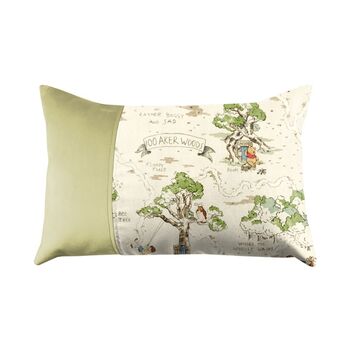 Disney Hundred Acre Woods And Sage Green Cotton Cushion, 3 of 4