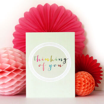 Mini Colourful Thinking Of You Card, 5 of 5