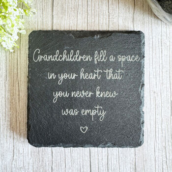 Heartfelt Slate Coaster For Grandparents Fill A Space Keepsake Gift, 2 of 7