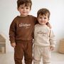 Siblings Personalised Organic Cotton Tracksuit Brother Or Sister, thumbnail 2 of 7