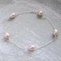 Pink Pearl And Silver Bridal Bracelet, thumbnail 1 of 3