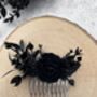 Black Gothic Flower Hair Comb, thumbnail 4 of 4
