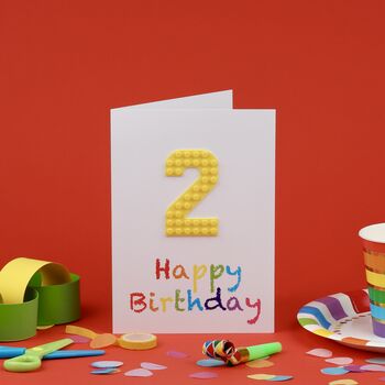 Brick Number Birthday Card, 2 of 9