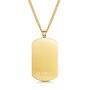 Large Dog Tag With Plate 18 K Gold Plated Steel, thumbnail 5 of 7