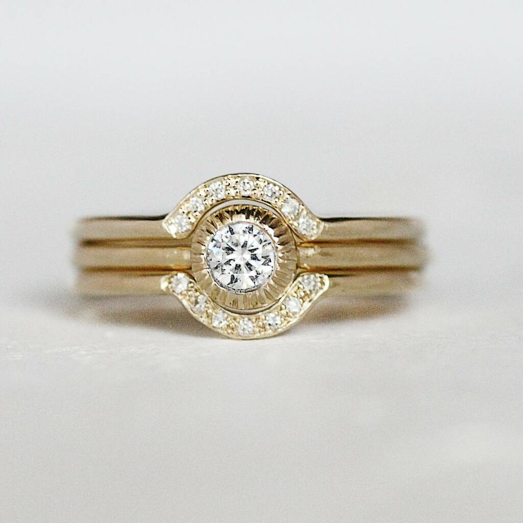 Diamond Stacking Engagement Ring Set, 1 of 10