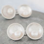 Pearl Anniversary Gift For Him. Double Sided Cufflinks, thumbnail 7 of 8