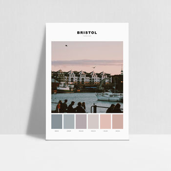 Harbourside At Sunset, Bristol, Colour Palette Print, 2 of 3