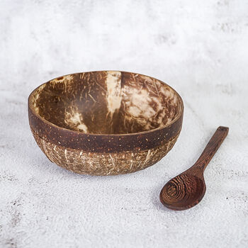 Coconut Bowl And Buddha Spoon Set, 2 of 7