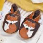 Dotty Fish Fox Soft Leather Baby Shoes With Barefoot Soles, thumbnail 1 of 8
