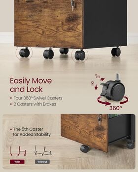 Lockable File Cabinet With Two Drawers And Hanging Rails, 7 of 8