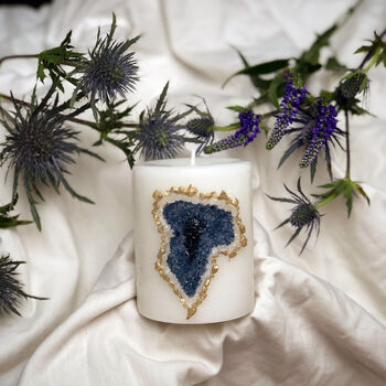 Sapphire Blue Geode Candle, 4 of 6