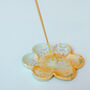 Flower Incense Holder In Orange Margarita, thumbnail 2 of 3