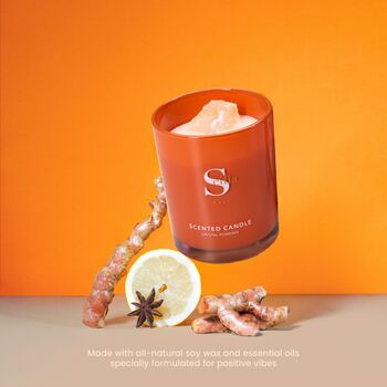 Pure Soy, Himalayan Salt Stone Crystal Scented Candle, 3 of 6