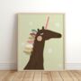 Unicorn Portrait Print, thumbnail 1 of 2