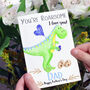 Personalised Mummy Daddy Dinosaur Card, thumbnail 3 of 7