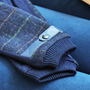 Personalised Men's Check Merino Wool Gloves With Straps, thumbnail 9 of 12