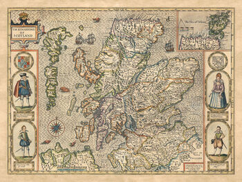Personalised 1611 Old Map Of Scotland And Highlands, 4 of 5
