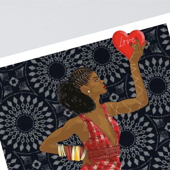 Hold On To Afrocentric Romantic Card, 2 of 4