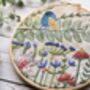Summer Birdsong Linen Embroidery Pattern Design, thumbnail 2 of 10