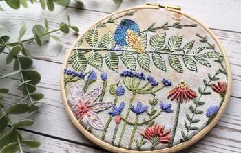 Summer Birdsong Linen Embroidery Pattern Design, 2 of 10