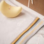 Unisex Grey Retro Stripe Baby Blanket, thumbnail 2 of 12
