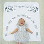 Personalised Baby's First Milestones Blanket, thumbnail 1 of 6