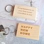 Personalised Wooden New Home Keyring, thumbnail 1 of 4