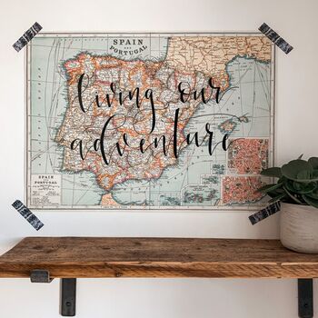 Personalised Map Of Spain And Portugal, 7 of 10