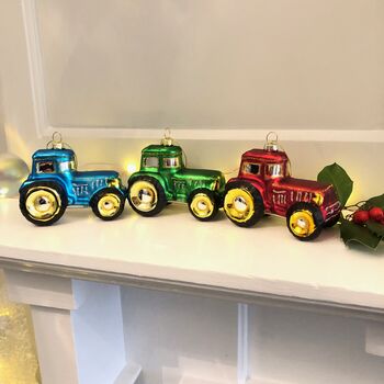 Christmas Hanging Tractor Decoration, 9 of 9