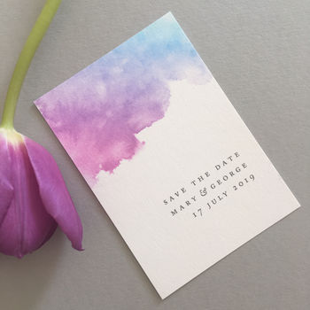 Watercolour Wedding Save The Date Cards, 2 of 5