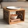 Clouds Carved Wooden Oil Wax Melt Burner, thumbnail 1 of 8