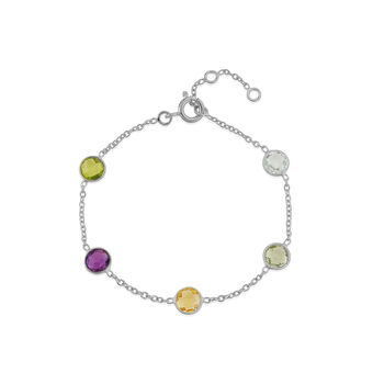 Chennai Sterling Silver And Multi Gemstone Necklace, 6 of 9
